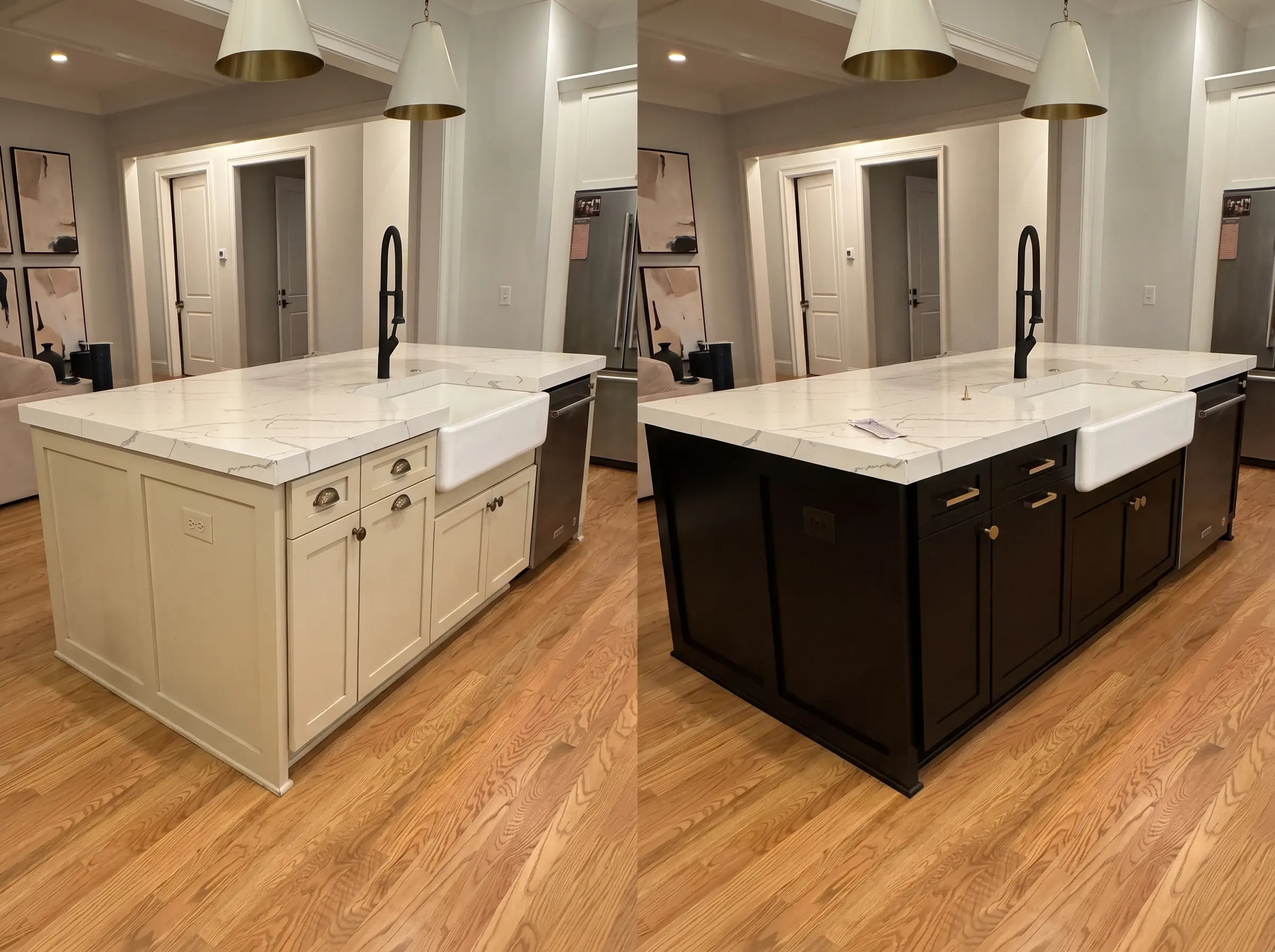 Cabinet refinishing project in Johns Creek, Georgia